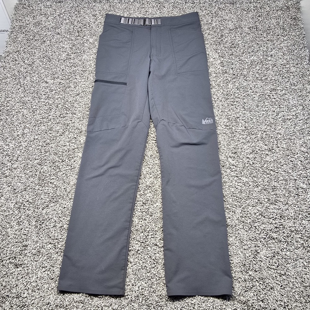 REI Coop Activator V2 Softshell Pants Mens 30x32 Semi Fitted Hiking Trail Gray